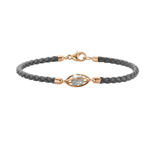 Roségold, Armschmuck, Leo Wittwer Rough Cut® Leder Armband, Ref: 62-1010973-9130--w