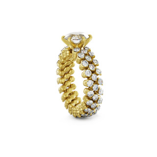 Gelbgold, Ringe, Serafino Consoli Brevetto Solitaire Multi-Size Ring, Ref: RMS SL WD 125 3F2 YG WD