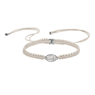 Weißgold, Armschmuck, Leo Wittwer Rough Cut® Macramé Armband, Ref: 62-1003071-9820--w