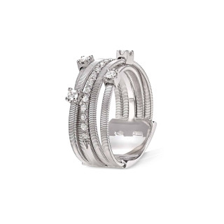 Weißgold, Ringe, Marco Bicego Goa Ring, Ref: AG270_B2_W_01_58