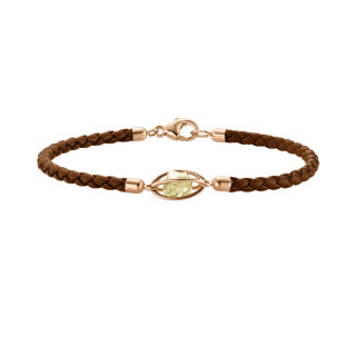 Roségold, Armschmuck, Leo Wittwer Rough Cut® Leder Armband, Ref: 62-1010973-9410--c