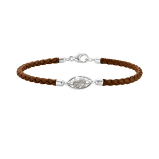 Weißgold, Armschmuck, Leo Wittwer Rough Cut® Leder Armband, Ref: 62-1010971-9410--w