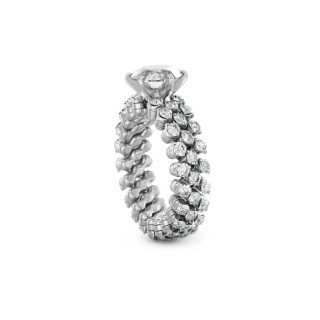 Weißgold, Ringe, Serafino Consoli Brevetto Solitaire Multi-Size Ring, Ref: RMS SL WD 125 3F2 WG WD