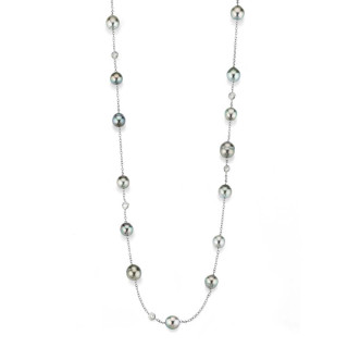 Platin, Halsschmuck, Gellner Salt´n Pepper Collier, Ref: 5-24899-01