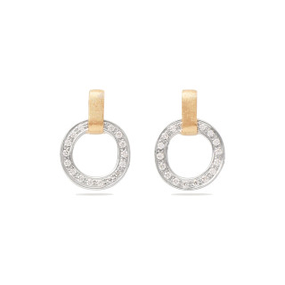 Gelbgold &amp;amp; Weißgold, Ohrringe, Marco Bicego Jaipur Link Ohrstecker, Ref: OB1757 B1 YW