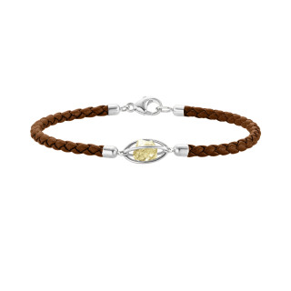 Weißgold, Armschmuck, Leo Wittwer Rough Cut® Leder Armband, Ref: 62-1010971-9410--c
