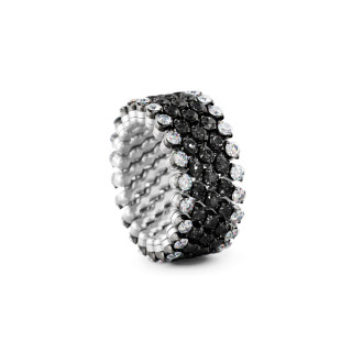 Weißgold, Ringe, Serafino Consoli Brevetto Multi-Size Ring, Ref: RMS 5F2 WBG WD BD