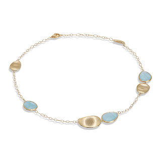 Gelbgold, Halsschmuck, Marco Bicego Lunaria Halskette, Ref: CB1981 AQD Y