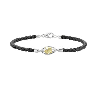 Weißgold, Armschmuck, Leo Wittwer Rough Cut® Leder Armband, Ref: 62-1010971-9100--c