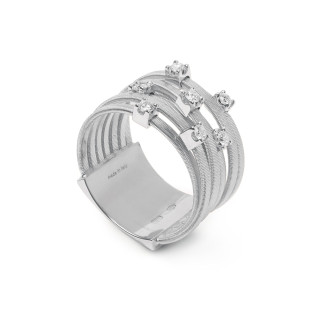 Weißgold, Ringe, Marco Bicego Goa Ring, Ref: AG277 B W 53