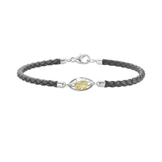 Weißgold, Armschmuck, Leo Wittwer Rough Cut® Leder Armband, Ref: 62-1010971-9130--c