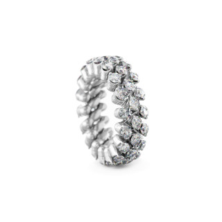Weißgold, Ringe, Serafino Consoli Brevetto Multi-Size Ring, Ref: RMS 3F4 WG WD