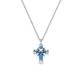 Weißgold, Halsschmuck, Leo Wittwer Leo Wittwer Kreuz Mini mit Kette, Ref: 34-1035771-0004