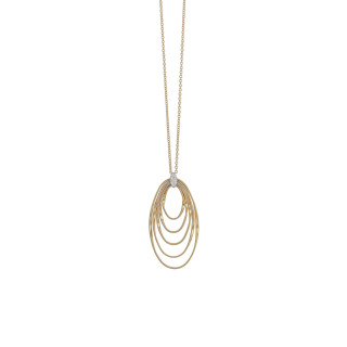 Gelbgold, Halsschmuck, Marco Bicego Marrakech Onde Anhänger mit Halskette, Ref: CG788 B YW