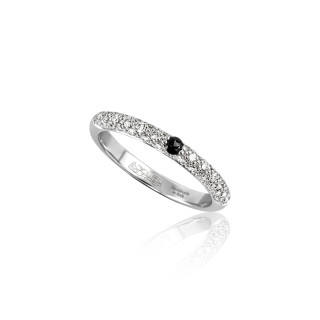 Weißgold, Ringe, Adolfo Courrier Black & White Ring, Ref: P2-BW-01