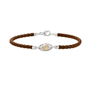 Weißgold, Armschmuck, Leo Wittwer Rough Cut® Leder Armband, Ref: 62-1010971-9410--b