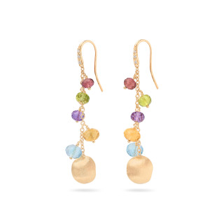 Gelbgold, Ohrringe, Marco Bicego Afrika Gemstone Ohrhänger, Ref: OB1861-AB MIX02 Y