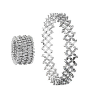 Weißgold, Ringe, Serafino Consoli Serafino Multi-Size Ring und Armreif, Ref: S.RB A-7F2 WG WD