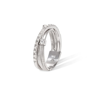 Weißgold, Ringe, Marco Bicego Goa Ring , Ref: AG269 B2 W 52