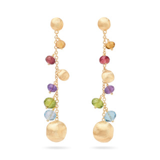Gelbgold, Ohrringe, Marco Bicego Afrika Gemstone Ohrhänger, Ref: OB1862 MIX02 Y