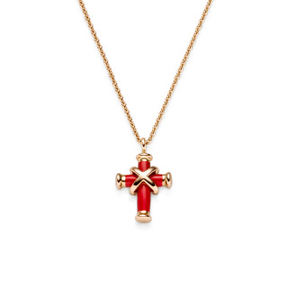 Roségold, Halsschmuck, Leo Wittwer Leo Wittwer Kreuz Mini mit Kette, Ref: 34-1035773-0003
