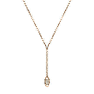 Roségold, Halsschmuck, Leo Wittwer Rough Cut® Y-Collier, Ref: 34-1012673-8000