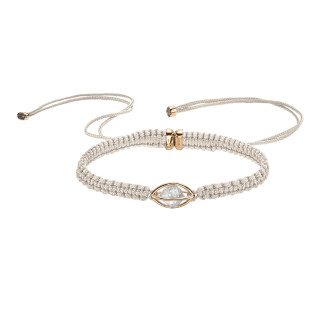 Roségold, Armschmuck, Leo Wittwer Rough Cut® Macramé Armband, Ref: 62-1003073-9820--w
