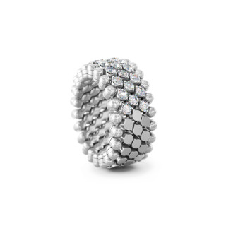 Weißgold, Ringe, Serafino Consoli Brevetto Multi-Size Ring, Ref: RMS 5HM2 WG WD
