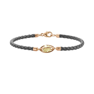 Roségold, Armschmuck, Leo Wittwer Rough Cut® Leder Armband, Ref: 62-1010973-9130--c