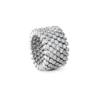Weißgold, Ringe, Serafino Consoli Brevetto Multi-Size Ring, Ref: RMS 7H2 WG WD
