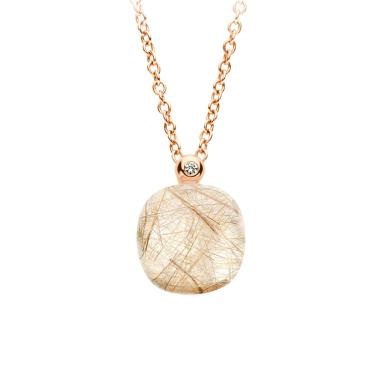 Halsschmuck, Roségold, Bigli Mini Sweety Anhänger mit Kette