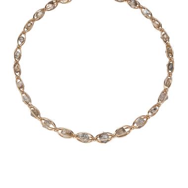 Halsschmuck, Roségold, Leo Wittwer Rough Cut® Collier