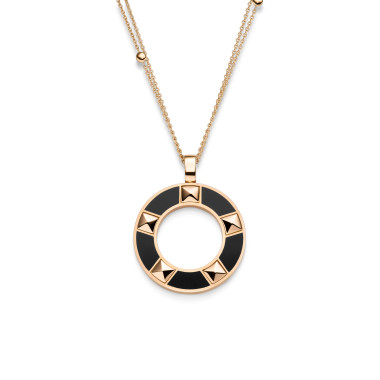 Halsschmuck, Roségold, Leo Wittwer Contemporary Anhänger mit Halskette