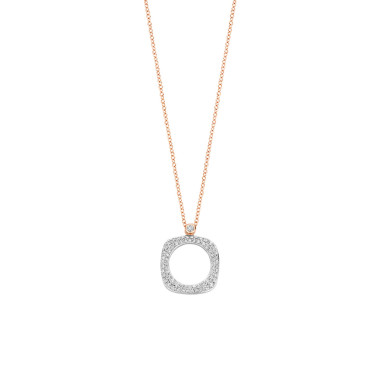 Halsschmuck, Roségold, Bigli Elements Anhänger mit Kette