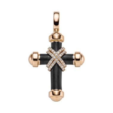 Halsschmuck, Roségold, Leo Wittwer Crosses Leo Wittwer Kreuz