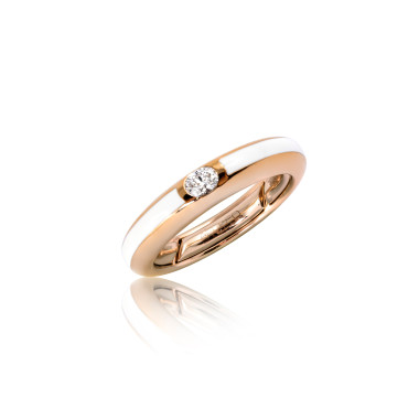         Roségold, Ringe, Adolfo Courrier White Ring