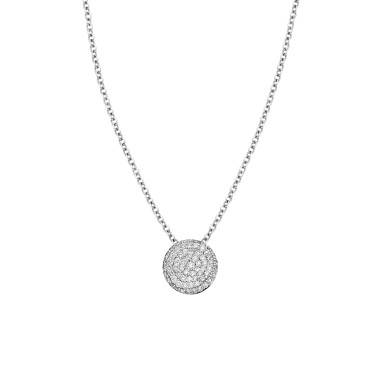         Weißgold, Halsschmuck, Bigli Mini Waves Anhänger mit Kette