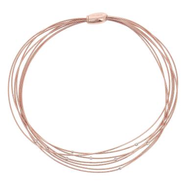 Halsschmuck, Silber rot/rosé-vergoldet, Pesavento DNA Spring Halskette