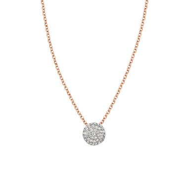         Roségold, Halsschmuck, Bigli Mini Waves Anhänger mit Kette