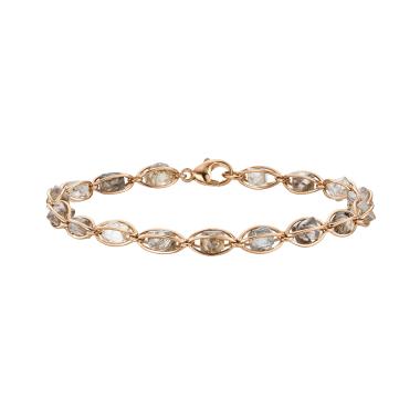 Armschmuck, Roségold, Leo Wittwer Rough Cut® Armband