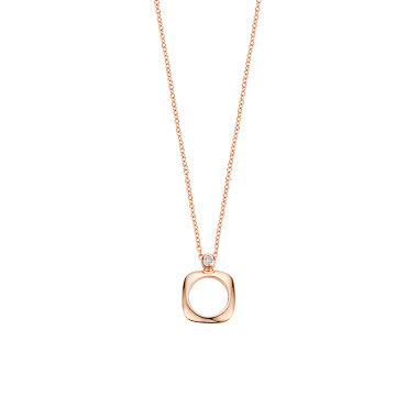 Halsschmuck, Roségold, Bigli Elements Anhänger mit Kette