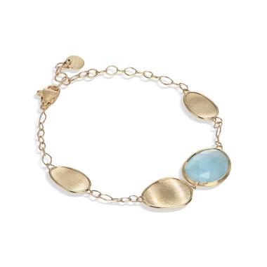 Armschmuck, Gelbgold, Marco Bicego Lunaria Aquamarin Armband 