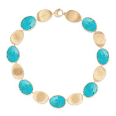 Halsschmuck, Gelbgold, Marco Bicego Lunaria Color Halskette