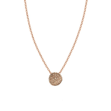         Roségold, Halsschmuck, Bigli Mini Waves Anhänger mit Kette