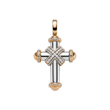 Halsschmuck, Weißgold, Leo Wittwer Crosses Leo Wittwer Kreuz