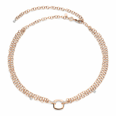 Halsschmuck, Roségold, Bigli Elements Halskette