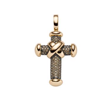 Halsschmuck, Weißgold, Leo Wittwer Crosses Leo Wittwer Kreuz