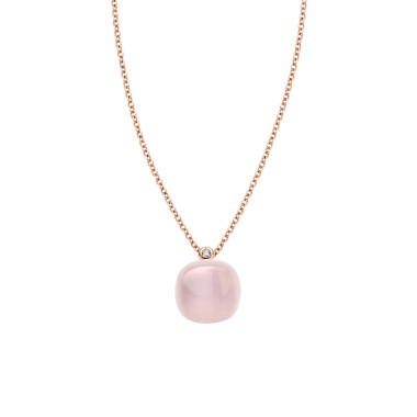 Halsschmuck, Roségold, Bigli Mini Sweety Anhänger mit Kette