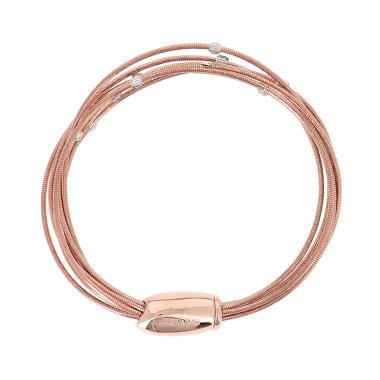 Armschmuck, Silber rot/rosé-vergoldet, Pesavento DNA Spring Armband