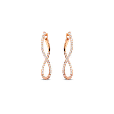         Roségold, Ohrringe, Bigli Infinity Ohrringe